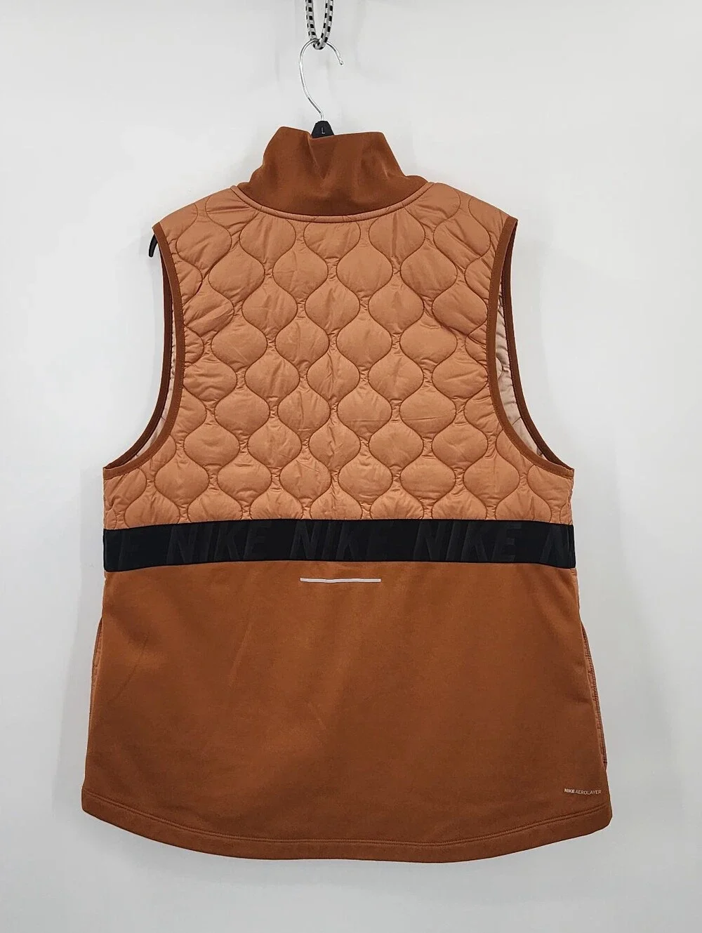 Nike Women's AeroLayer Burnt Sienna/Black Running Vest NWT, Size Large Quilted - Picture 6 of 11